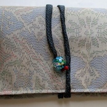 ７２２５　色大島紬の着物で作った和風財布・ポーチ＃送料無料の画像