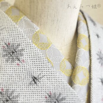 綿の刺繍半衿 七宝 -潤色-の画像