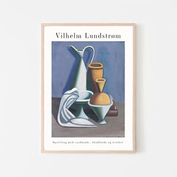 Vilhelm Lundstrom "Arrangement with watering can, towel and jarsの画像