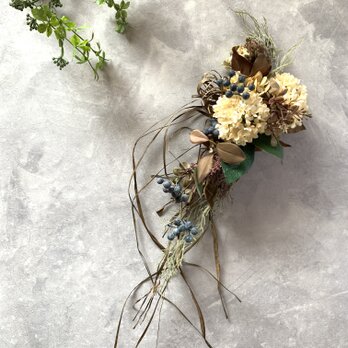 スワッグ　アンティークオオデマリ　アーティフィシャルフラワー　造花　結婚式　ウエルカムボードの画像