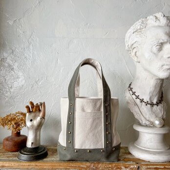 canvas tote bag medium (gray)の画像