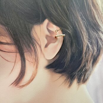 ミニマリストのイヤーカフ(淡水パール⁂)