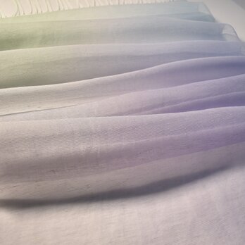 新作　絹綿麻ストール「さわやか色」の画像