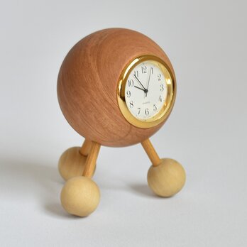 置き時計　球ちゃん時計　木球時計の画像