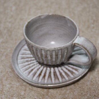 シノギのオーバルコーヒーカップセットの画像
