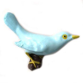 レジンボタン ブルーバード JK　 野鳥　 B-1537　とり　青い鳥の画像