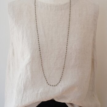 long necklace silk パイライトの画像
