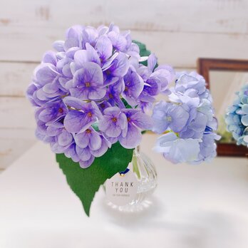 【枯れない花】本物みたいな紫陽花　purple＆Blue マジカルウォーター　インテリアフラワーの画像