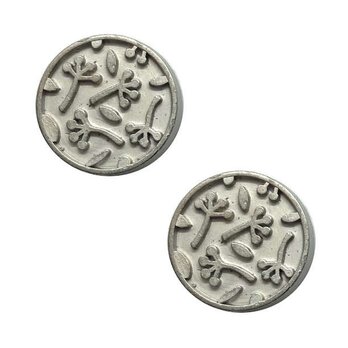 ドイツ製プラスチックボタン エンボス フラワーSS 13mm KP　 B-2542　花の画像