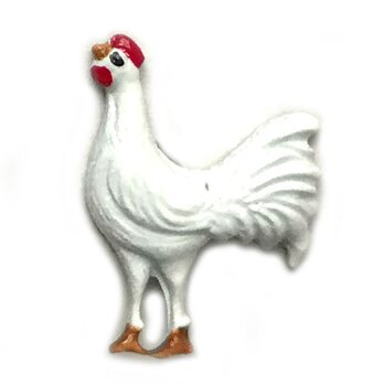 アメリカ製 メタルボタン 鶏 にわとりS 　SC　 鳥 　 B-1892　バード　の画像