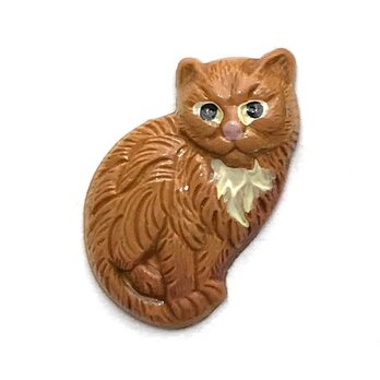 Sale* アメリカ製 メタルボタン おすわりベビー猫キャットベージュ猫 SC ブリティッシュショートヘアB-2389の画像