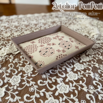 [floret pattern cartonnage]アジサイ柄生地でオーバーナイター（ピンク）の画像