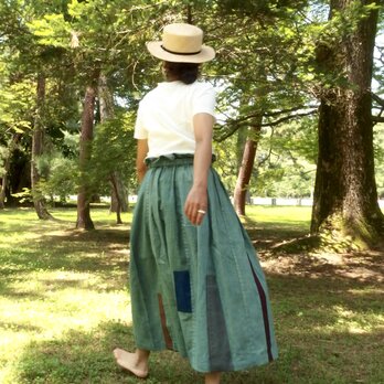 緑のスカート　●86センチ丈●の画像