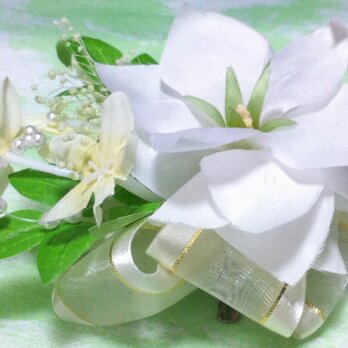 くちなしの花の髪飾り