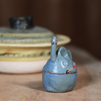 陶器 【薬味入れ 青い鳥-A】cyu18の画像