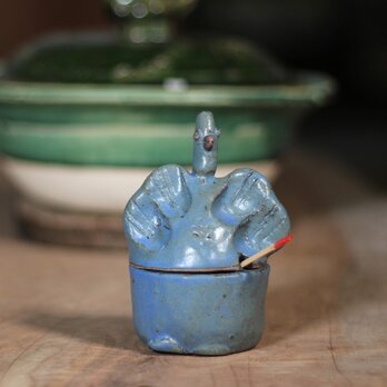 陶器 【薬味入れ 青い鳥-B】cyu19の画像