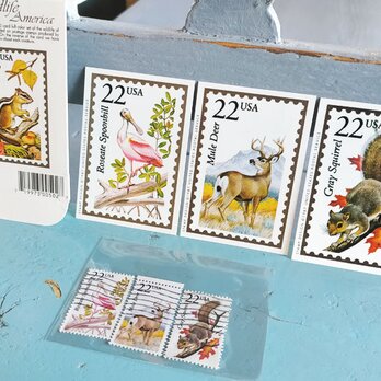 USA ヴィンテージ動物切手＆カード7点セット【U.S.A.】DA-CO108の画像