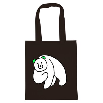 くまフラットトートバッグの画像