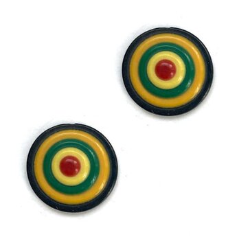 フランス製 ボタン2個 レトロターゲット ネイビー系 18mm AH  ヴィンテージ アンティーク  B-2769の画像