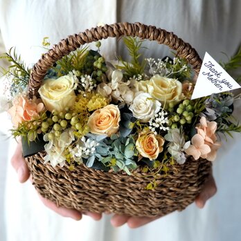 Flower basket -pastel yellow-の画像