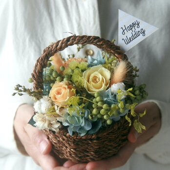 Flower basket (S) -pastel yellow-の画像