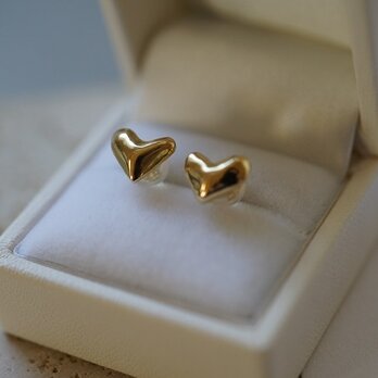 【charm】18K small heart pierceの画像