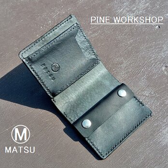 コンパクト二つ折り財布 メンズ レディース 本革 ヌメ革 サドルレザー PWHW9の画像
