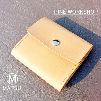 シンプルコインケース カードケース 小銭入れ メンズ レディース 本革 ヌメ革 サドルレザー PWCC5の画像
