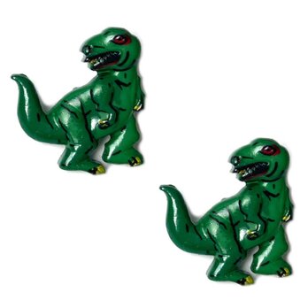 ドイツ製プラスチックボタン ティラノサウルス 20mm 2個DB 恐竜 男の子 怪獣 モンスターB-2793の画像