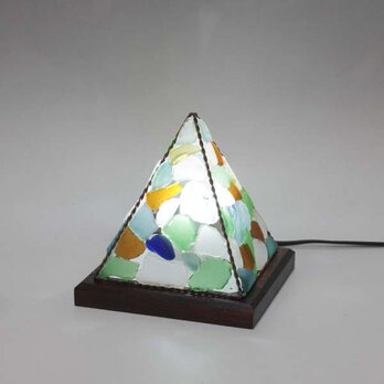 シーグラスのランプ　ピラミッドランプSー37の画像