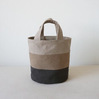 OVALTOTE - stripe -Ⅲ(M) / mushroom ×  grege × graybrown