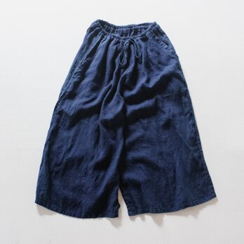 linen wide×wide / 藍染めリネンワイドパンツの画像