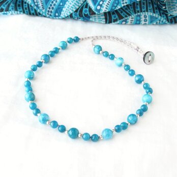 Marine Blue Necklace（ブルーアパタイト）の画像