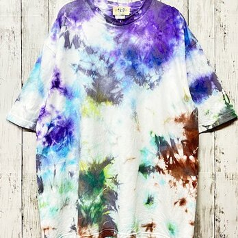 タイダイ染め　ビッグシルエット Tシャツ　XLサイズ　ミックス　Hippies Dye HD19-93の画像