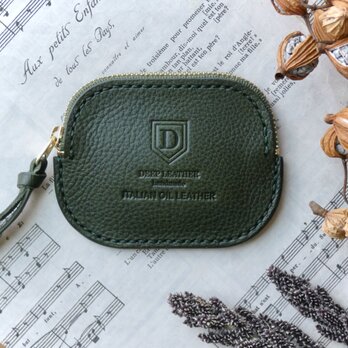 イタリア革のコインケース／小銭入れ／深緑