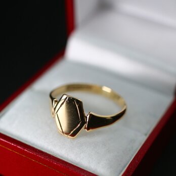 絶品 英国 イギリス ゴールド リング 指輪 9ct ビンテージ 純金 純金率 375 アクセサリー J93の画像