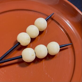 季節小物【月見団子　1串】　お月見　秋　ミニチュア　和菓子