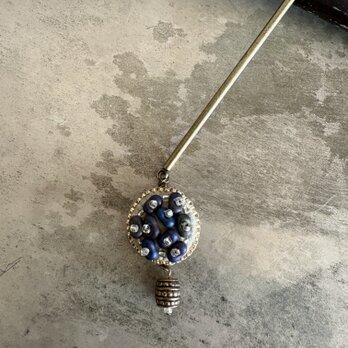 原始　かんざし　茶