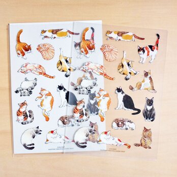 A4クリアファイル　16匹の猫たちの画像