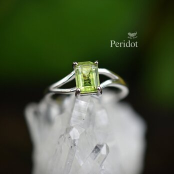 煌めきグリーン★peridot★シルバーリング1155の画像