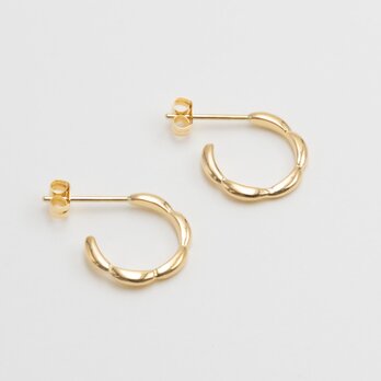 Ripple Earrings S Goldの画像