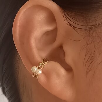 Utoka   ☆  brass  蔓と双子ちゃん  イヤーカフ  b