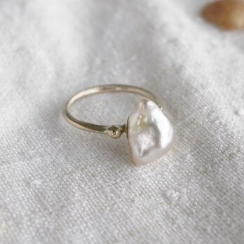 Tahitian baroque pearl ring [OP741K10]の画像