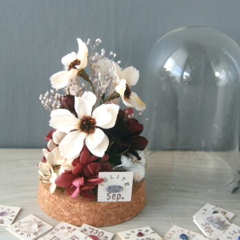 誕生月の天然石  Flower dome  -コスモス chocolate-の画像