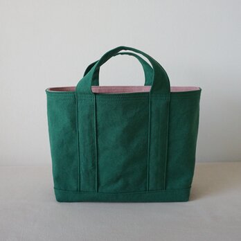 TOTE BAG -bicolor- (M) /  green × babypinkの画像