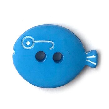 フランス製 ボタンメガネのお魚S ブルー3個 AH 海 船 マリン 　B-1977　フィッシュ さかなの画像