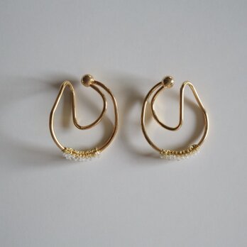 clear solid lace egg , ear cuffの画像