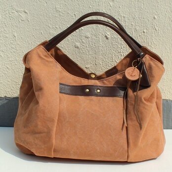 tanton-レンガ（タンニン染め帆布×レザーバッグ）