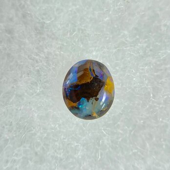 天然ボルダーオパール14kgf片耳ピアス☆オーストラリア・Yowah産原石から磨いた１点もの！の画像