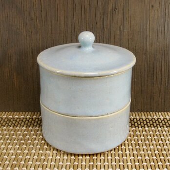 陶器 重箱型かさね小鉢 ２段　トルコ釉【230718】の画像